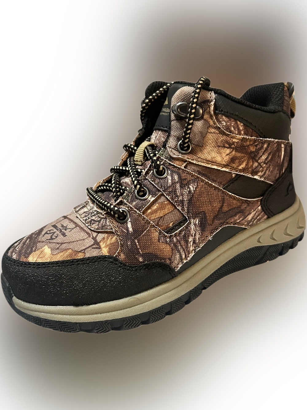 NEW Ozark Trail Boys Hiking Boots - Size 13 - Camo & Water Resistant